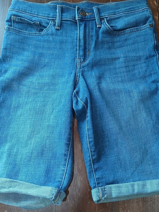 Levi's Pants - Levi's Bright Blue Denim Bermuda Shorts with Rolled Cuffs